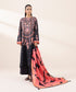 Women's RTW Lawn Black Printed A-Line Shirt